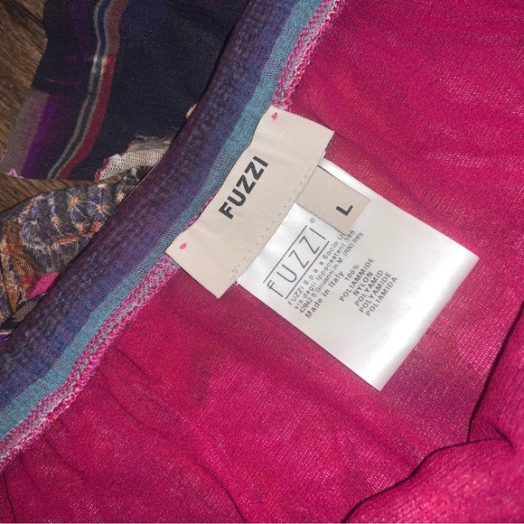 RARE FUZZI boho Jean Paul Gaultier cactus pink printed top tassels $560 fall - Picture 6 of 6